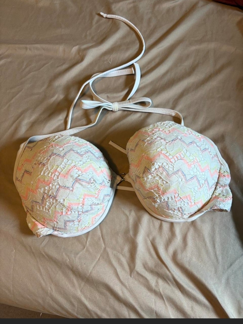 Victoria's Secret Pastel Lace Halter Bikini Top
